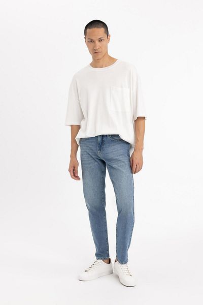 DeFacto Τζιν παντελόνι Narrow Fit Slim Fit - Κανονική μέση, συρρικνούμενο πόδι B7781ax24sp