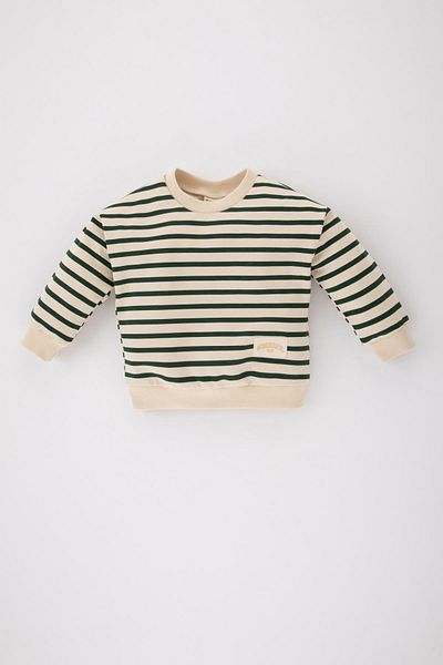 DeFacto Baby Boy Crew Neck Striped Sweatshirt C2493a524sp