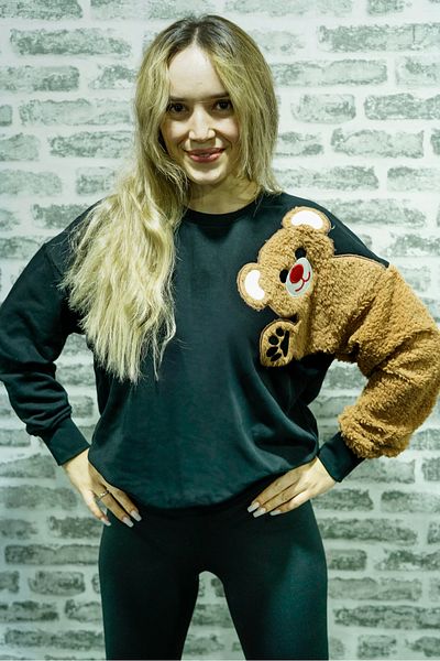 Oxlade Дамски суитшърт Специален дизайн с бродерия Мече Woman®