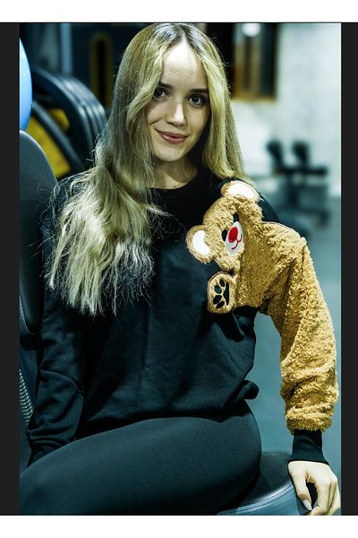 Oxlade Дамски суитшърт Специален дизайн с бродерия Мече Woman®