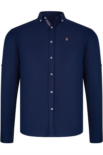 Dewberry طقم ثلاثي G674 قميص رجالي DEWBERRY - أزرق داكن - أبيض - أزرق فاتح