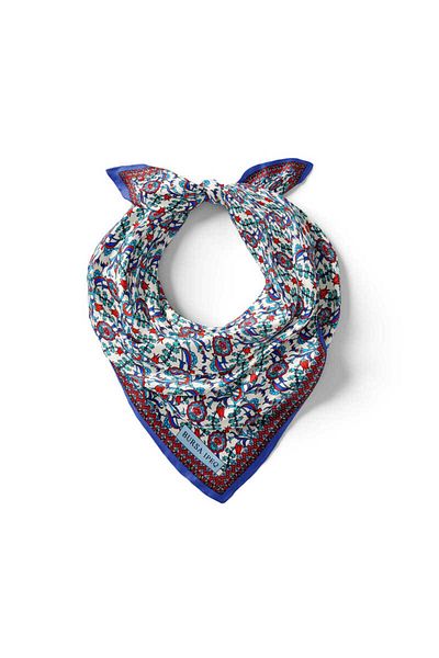 Bursa İpek Saks Ivy Tulip Pattern Silky Handkerchief
