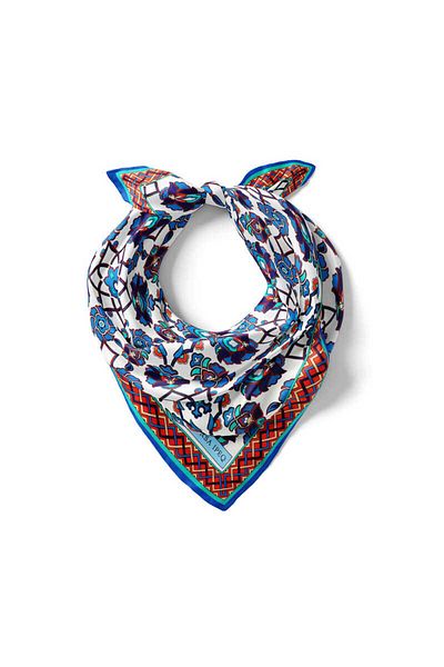 Bursa İpek Saks Motif Pattern Silky Handkerchief