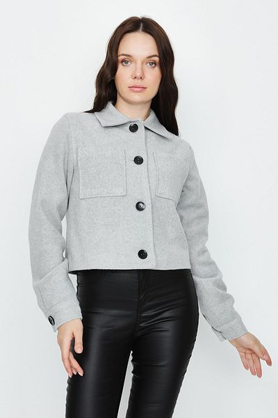 Select Moda Women's Button Closure Short Stamp Jacket