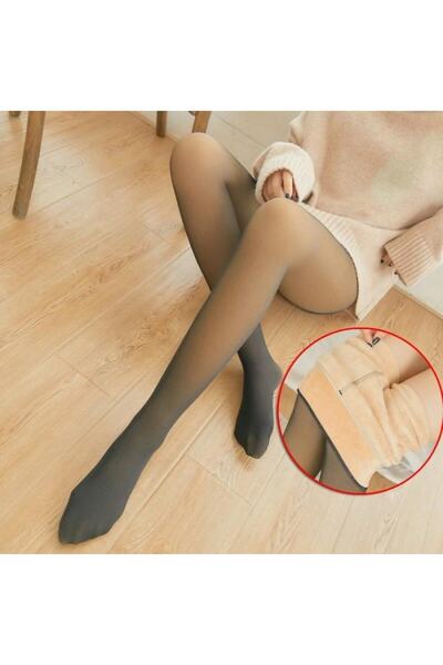 MİSTİRİK Θερμικό καλσόν Ravena Model, βελούδινο υφαντό μαλλί, ζεστό ψεύτικο καφέ χρώμα