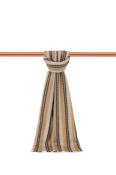 Bursa İpek Beige Anthracite Patterned Men's Wool Camisole
