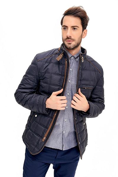 Dewberry M8640 Men's Coat-dark blue