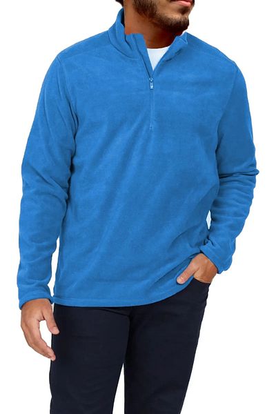 nacar çarşı Comfortable Stand-Up Collar Cold-Proof Non-Pilling Fleece Sweatshirt