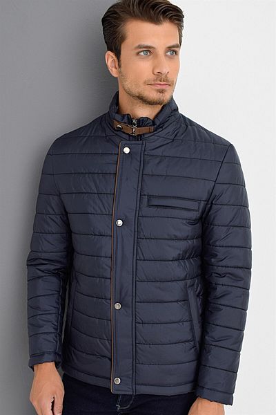 Dewberry M8644 Men's Coat-dark blue
