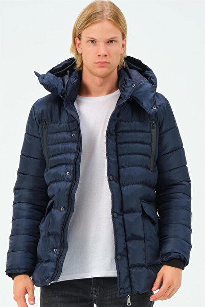 Dewberry M8657 DEWBERRY MEN'S COAT-DARK BLUE