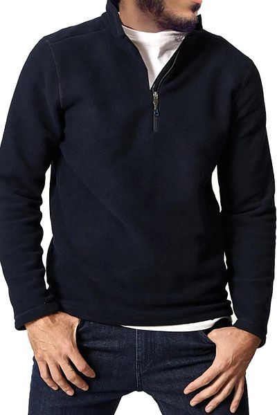 nacar çarşı Comfortable Stand-Up Collar Cold-Proof Non-Pilling Fleece Sweatshirt