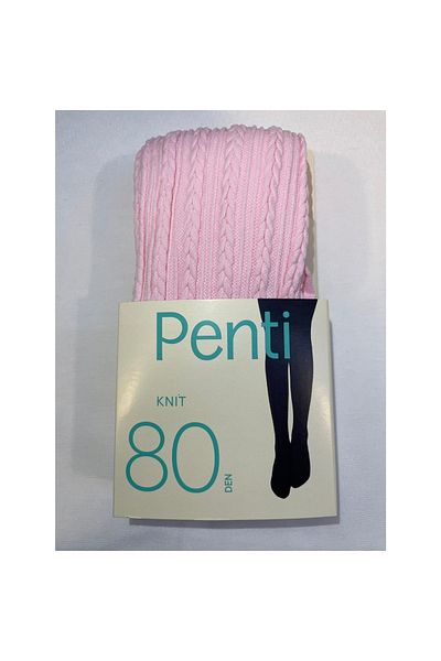 Penti PENTİ КРАСИВИ ПЛЕТЕНИ ЧОРАПИ 80 DEN, РОЗОВИ, 4-5 ГОДИНИ