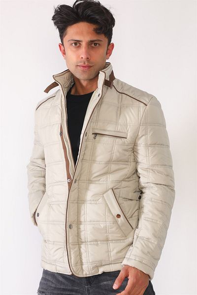 Dewberry M8640 Men's Coat-beige