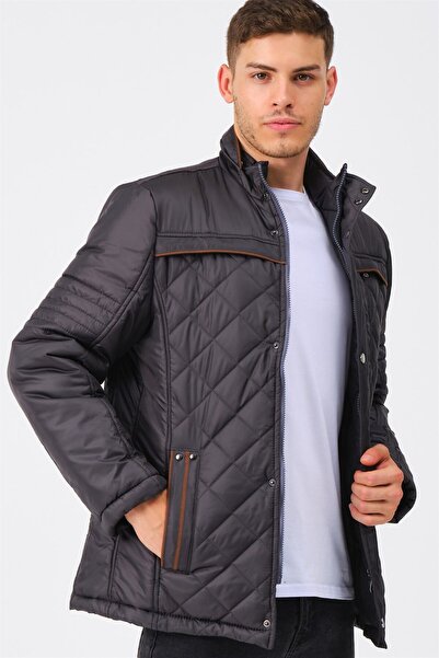 Dewberry M8616 Men's Coat-dark Anthracite