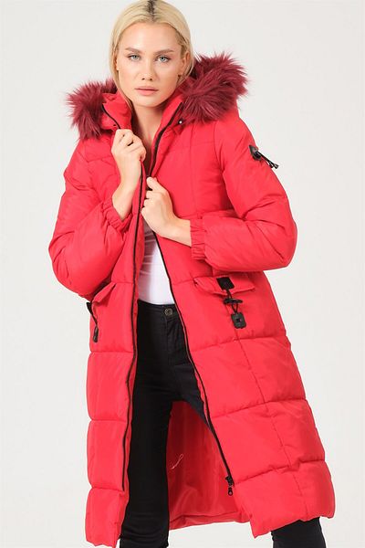 Dewberry Z6706 Coat-red
