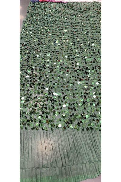 River Fabrics Pleated Sequined Tulle Plum