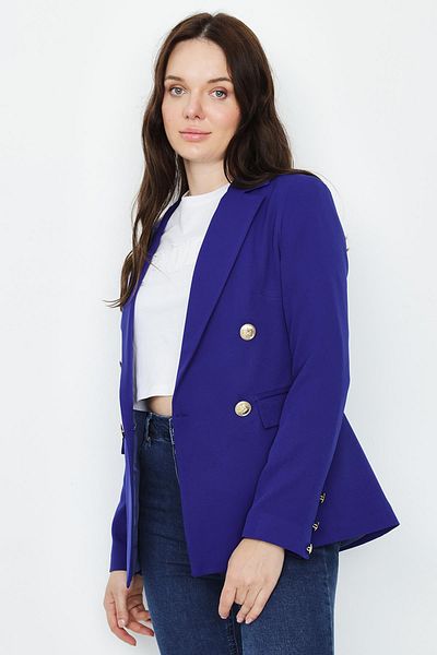 Select Moda Jachetă de damă cu nasturi aurii