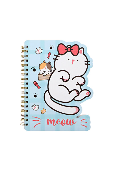 YOYOSO Cute Cat A6 Lined Notebook Blue