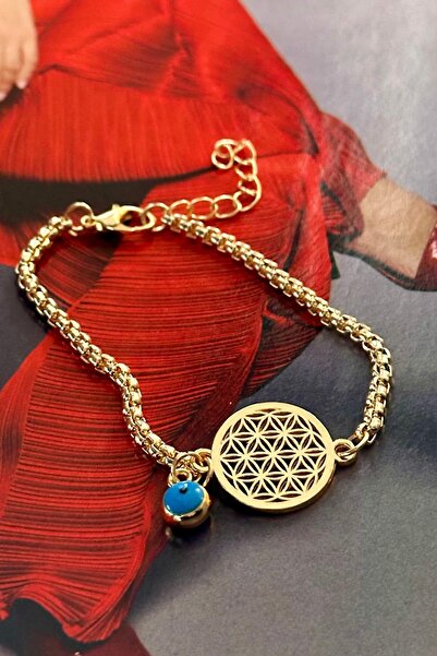 Trendy Butik Sık Zincirli Yaşam Çiçeği Biileklik