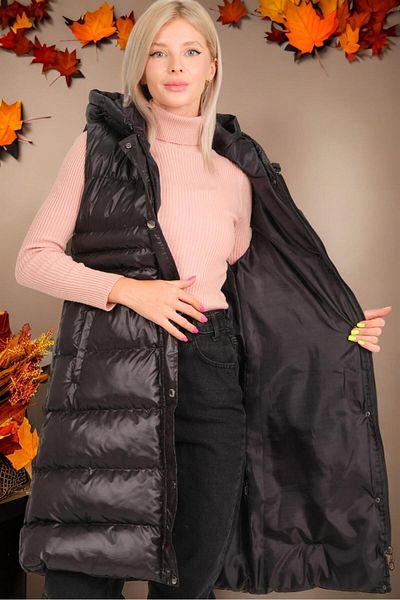 Dewberry Z6757 DEWBERRY VEST-PLAIN BLACK