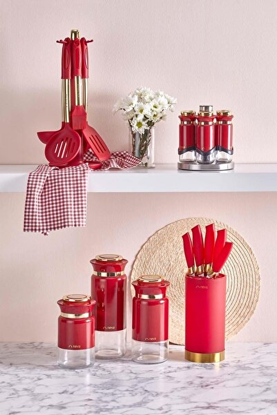 Neva Mutfak Kombinim Pitaya Kırmızı Mutfak Set