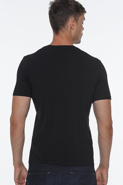 Dewberry T8568 V-neck Men's T-shirt-black