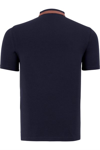 Dewberry T8598 DEWBERRY MEN'S TSHIRT-DARK BLUE