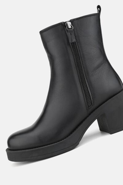 TUNAELLİ KADIN SİYAH HAKİKİ DOĞAL DERİ 36-41 NUMARA BOT & BOOTİE