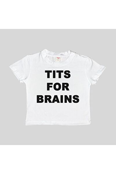 ShordieWorldwide Tits For Brains Baby Tee