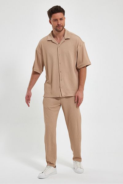 Quik-max Twist Knitted Shirt Bottom Top Set