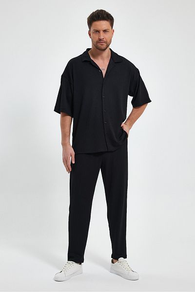 Quik-max Twist Knitted Shirt Bottom Top Set