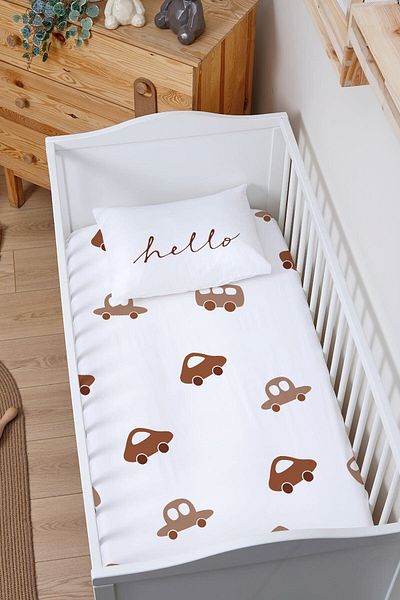 Tuğba Kuğu Fitted Sheet Set (70X130 HEIGHT 15) - Iconic Series - Vintage Car