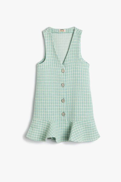 Koton Kids Γυναικείο φόρεμα με πράσινο σχέδιο 4SKG80049AW