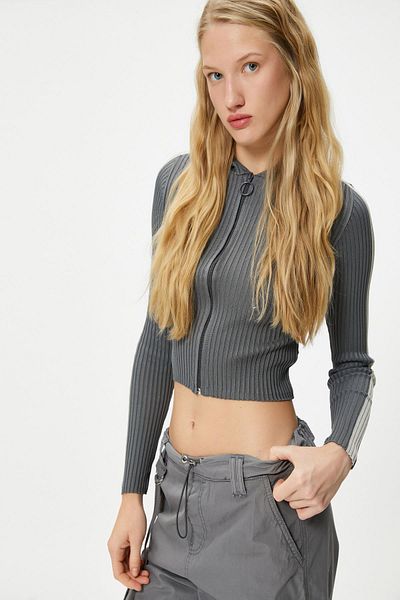 Koton Women's Clothing Cardigan - 4WAL90126HT GRAY