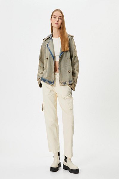 Koton Women's Light Indigo Jacket