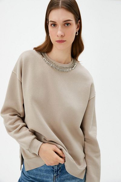 Koton Camel Hair Women's Sweatshirt 4WAK10355EK