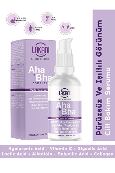 Lakani beauty Aha & Bha Canlandırıcı Ve Cilt Tonu Eşitleyici Cilt Serumu 30 ml