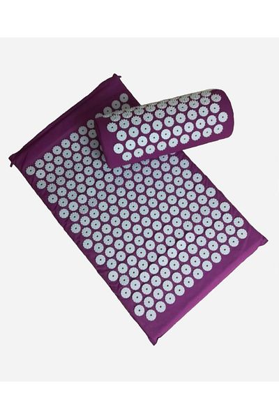 YogaTime Spiked Mat + Pillow Set Purple