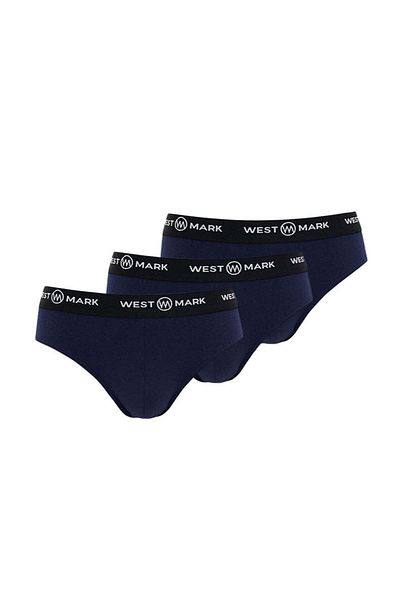 WESTMARK LONDON Σετ 3 ανδρικών slip Navy Blue Basic Regular Fit LOGAN BRIEF