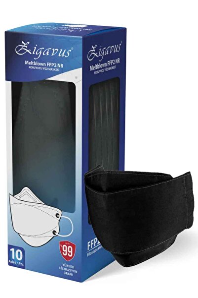 Zigavus Yüksek Filtrasyonlu Kore Tipi F95 Siyah Renk Maske 10 Adet