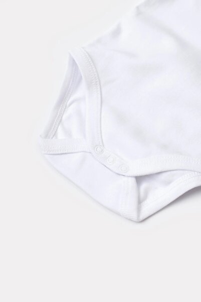 Biorganic White Short Sleeve Baby Organic Body - Gots Certified