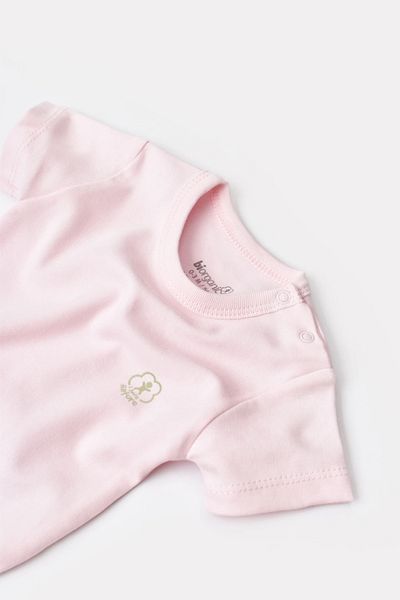 Biorganic Pink Short Sleeve Baby Organic Body - Gots Certified