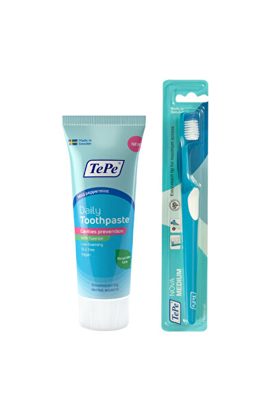TePe Daily Diş Macunu 75 ml Nova Medium Diş Fırçası
