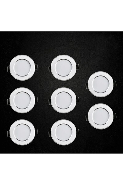 orka elektrik Cata 8 Adet 6w Zebra Led Spot 3 Renk Işık Krom Kasa Ct-5257