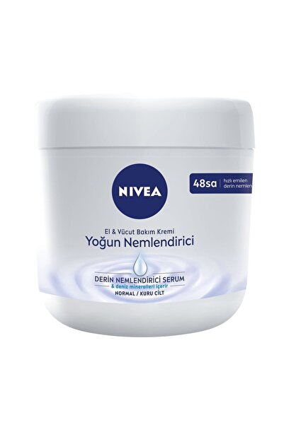 NIVEA Yoğun Nemlendirici El & Vücut Bakım Kremi, Normal / Kuru Ciltler 48 Saa...