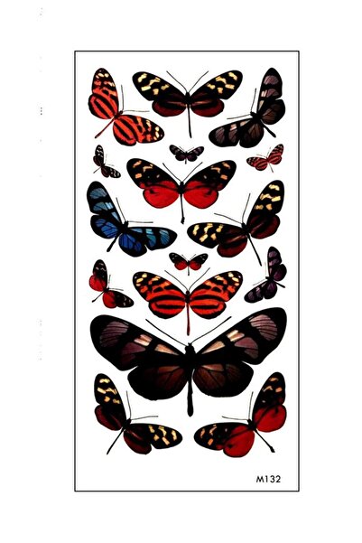 Mecit Tuhafiye KELEBEK ÇEŞİTLERİ YÜZ MAKYAJ VE VUCUT İÇİN GEÇİCİ DÖVME