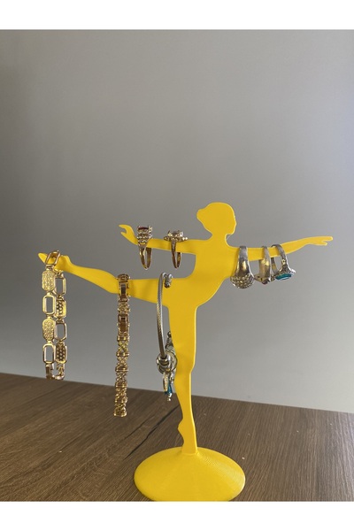 YAĞIZHANT حامل مجوهرات بتصميم راقصة باليه مزخرف، منظم لحلقات/أقراط/قلائد/مجوه...