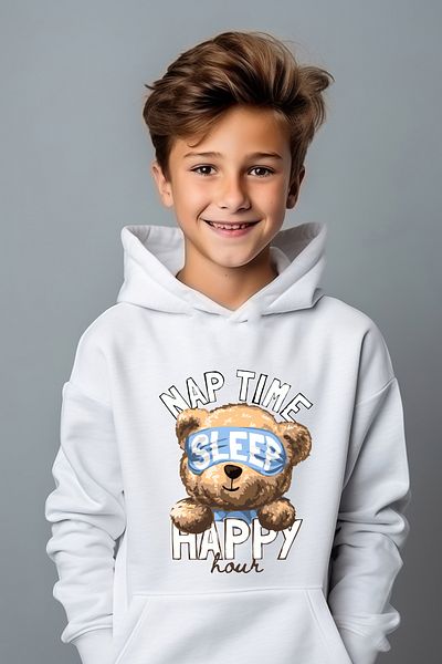 ADABEBEK Φούτερ με χαλαρή εφαρμογή σε στυλ Nap Time Happy