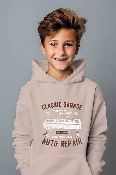 ADABEBEK Φούτερ Classic Garage Auto Repair Style Relaxed Cut Oversize
