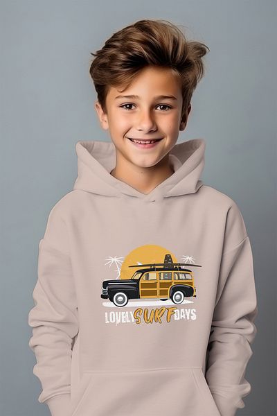 ADABEBEK Υπέροχο Surf Days Style Relaxed Cut Oversize φούτερ